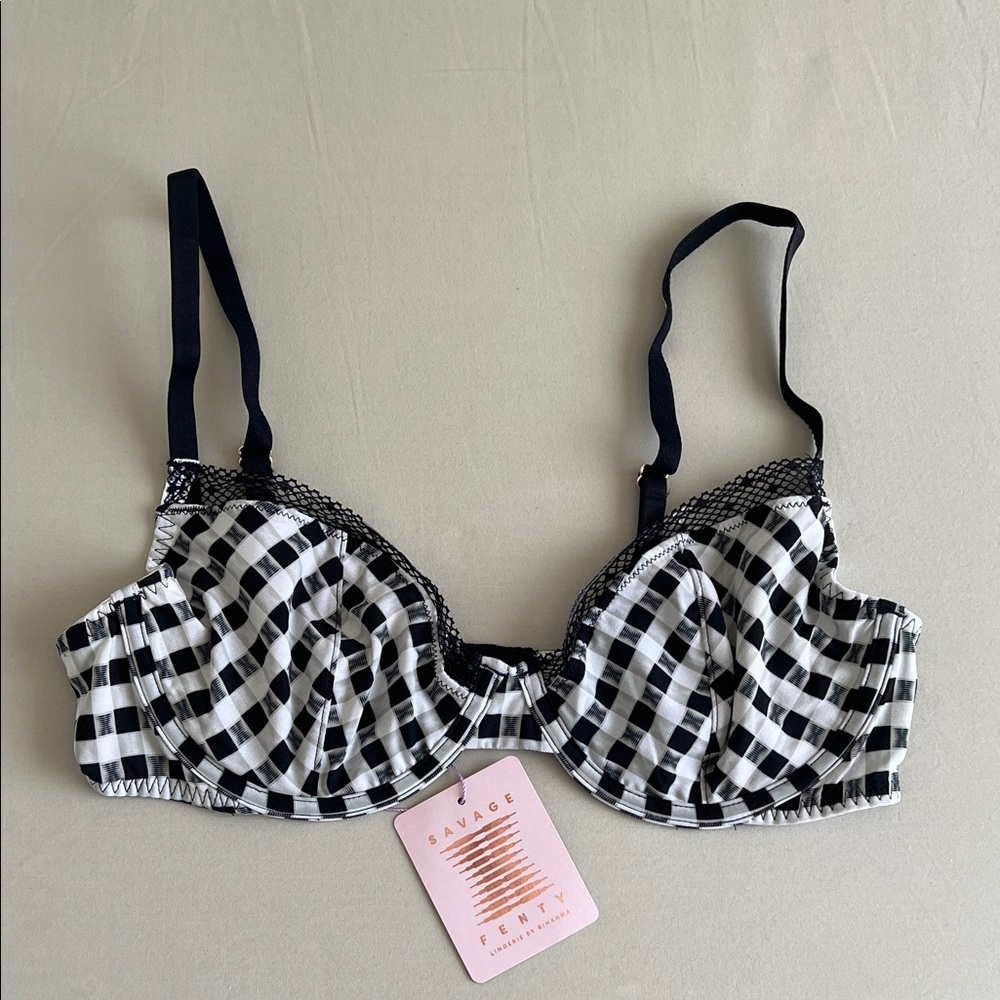Savage X Fenty Monochrome Checkered Bra